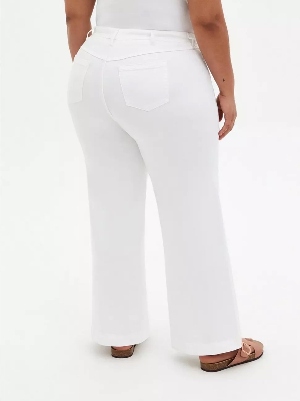 Torrid Perfect Wide Leg Vintage Stretch Plus White Jeans